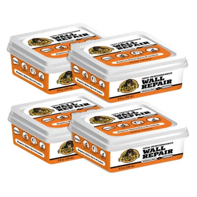 4 x Gorilla Wall Repair Spackling + Primer 236 ml Shrink & Crack Resistant - Photo 1/2