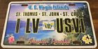I Lv Usvi Booster License Plate Us Virgin Islands St. Thomas St. John St. Croix