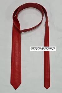 0090 awanstar Echt Leder Krawatte Hochzeit Lederkrawatte Leather tie,Schlips - Picture 1 of 21