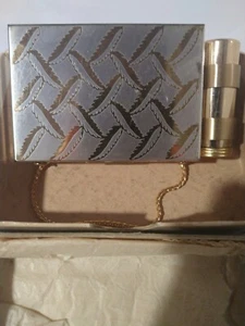 Vintage Compact Zell Fifth Avenue mit Federn Emblem wunderschön mit Original  - Bild 1 von 9