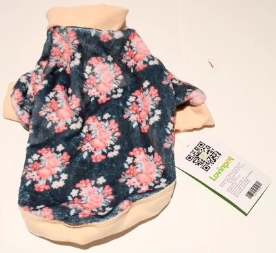 Lovinpet Dog Sweater Coat Jacket Clothes XS Soft Plush Lined 10" Back Length - Image 1 of 4