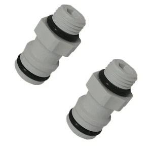 2x Garden Hose Quick Clip On Connectors for Caravan + Boat + Mobile Water Filter - Picture 1 of 12