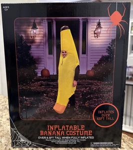 Inflatable Banana Costume Funny Blow-Up for Parties 6.5ft Tall Halloween Costume - Picture 1 of 4