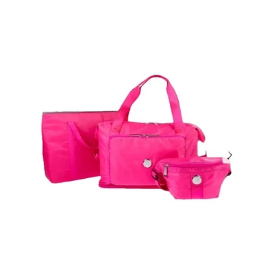 Joy CleanBoss Expandable Pop Tote with Belt Bag & New Cooler Bag - Hot Pink~New! - Image 1 of 4