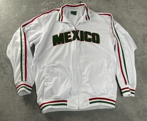 Mexico Trainingsjacke weiß Full Zip Herren 2XL / XL bestickte Buchstaben - Bild 1 von 18