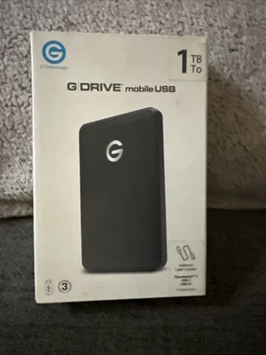 G-Technology G-DRIVE mobile USB-3.0 Portable Hard Drive 1TB - Black - Image 1 of 4