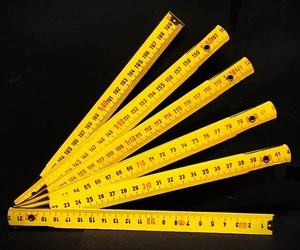 Vintage klappbares Schreinermessgerät, rustikales altes Werkzeug, Holzmesslineal 2 Meter - Bild 1 von 5