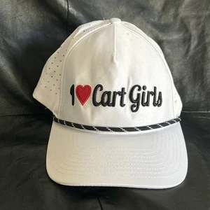 I LOVE CART MÄDCHEN BESTICKTE WEISSE KAPPE BOGEY BROS TECHNISCHE GOLFMÜTZE - WEISS - Bild 1 von 6