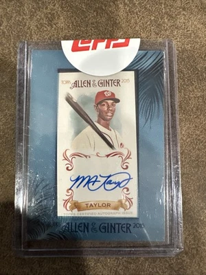 Topps Allen And Ginter Michael Taylor Auto On Card Framed Twins Royals On Card - Image 1 of 4