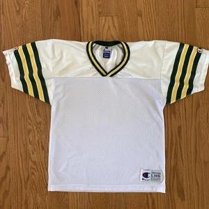 Vtg 90s Green Bay Packers Blank Champion Jersey Sz Youth L 14-16 White Home - Picture 1 of 5