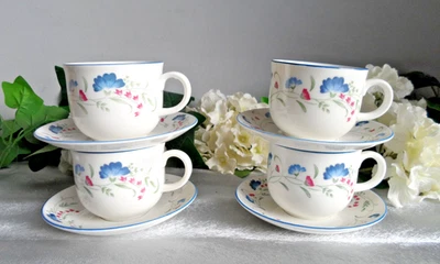 TAZAS Y PLATILLOS DE TÉ DOULTON EXPRESSIONS WINDERMERE X4 Foto 1 de 3