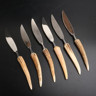 6 ножей Solingen Stag Wild Game Wingen Othello с ручкой из рогов ножи для стейка - Изображение 1 из 4
