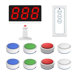 Wireless Game Buzzer System for Classroom - 8 Rechargeable Answer Buzzers wit... - Picture 1 of 9