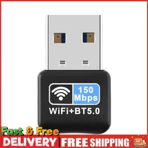 150Mbps Wireless Network Card Free Driver Mini Dongle Network Card for PC Laptop - Afbeelding 1 van 12