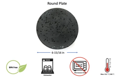 Japanese Round Dinner Plate Dish 5-7/8"~11-7/8" Side Salad Melamine Light Weight - Image 1 of 4