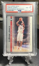 2003 Upper Deck #3 LeBron James Phenomenal Beginning PSA 8 Rookie