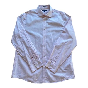 Herren Tommy Hilfiger Hemd Large Rosa Slim Fit 16,5" Kragen Guter Gebrauchter Zustand - Bild 1 von 3