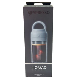 Botella Nespresso Nomad pequeña 12 oz 350 ml vaso de viaje gris transparente nueva en caja - Imagen 1 de 7