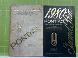 Lot Of 2 Pontiac 1979 1980 Grand Prix Lemans Grand Am Owners Manuals. M9 - Picture 1 of 3