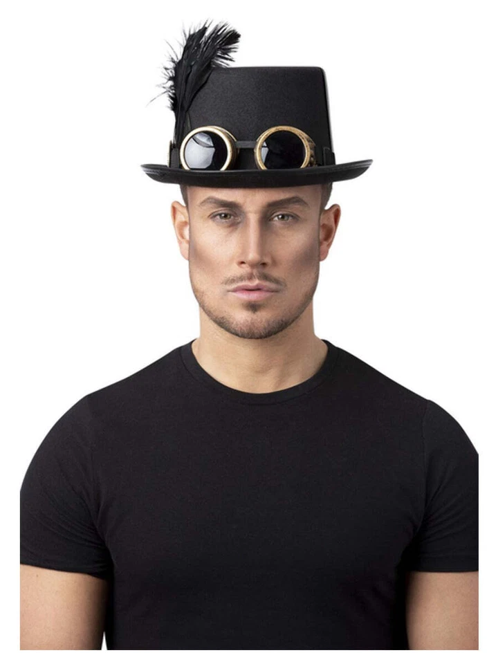 Gothic Victorian Steampunk Top Hat Foto 1 de 1