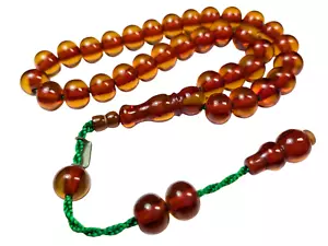 New 33 Beads Turkish Prayer Tasbih from Rods Cubuk Malzeme Tesbih Misbaha 992 - Foto 1 di 16
