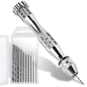 Taladro manual LEOBRO tornillo de acero con 10 piezas brocas pequeñas 0,8 mm-3 mm para... - Imagen 1 de 7