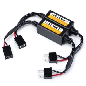 2 RESISTENZE SPEGNI SPIA FARI LUCI LED AUTO H4 ADATTATORE LAMPADINE ERRORE - Picture 1 of 3
