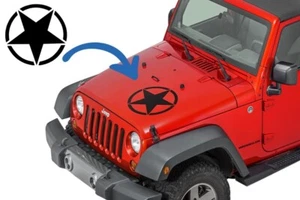 Adesivo Stella Universale per Camion Jeep Wrangler JK o Altre Auto Nero - Picture 1 of 10