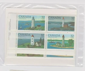 CANADA 1032-5 1984 Canadian Lighthouses plate block set (in original pouch) MNH - Picture 1 of 1