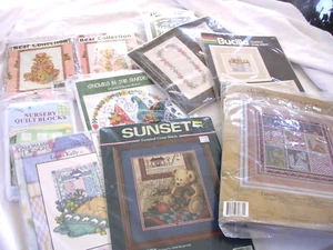 #JT Lot of 10 Embroidery Kits~ Cross stitch Etc NOS ~Bucilla, Janlynn, Candamar+ - Picture 1 of 10