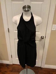 T Alexander Wang Black Halter Dress, Size Medium NWT $295 - Picture 1 of 6
