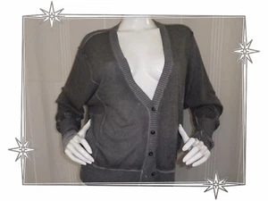 A - Superbe Cardigan Gilet Fantaisie Gris Dégradé Voodoo Taille XL Neuf - Imagen 1 de 7