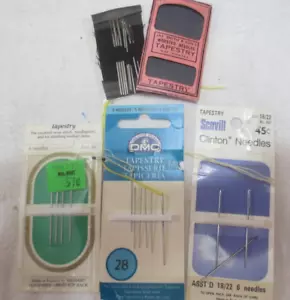 Tapestry Needle Lot -DMC - Milward - Scoville - JA Smith 4 open packages - Picture 1 of 3