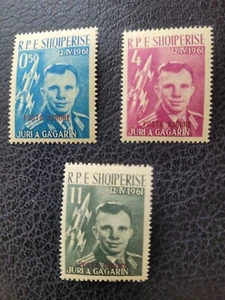 Albania #604-06 MNH, 1962 "Yuri Gagarin" Overprints, Scott Catalog Value $ 90.00 - Picture 1 of 2