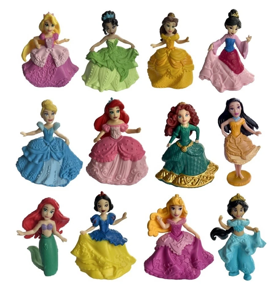 12pc Disney Princess Cinderella Belle Playset 12 Figure Cake Topper Toy Doll Set - Image 1 of 1