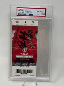 Dwayne Haskins signiert 2018 Ohio State Football Tickets 5TD 1H REKORD AUTO PSA - Bild 1 von 1