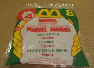 DE COLECCIÓN MCDONALDS MARVEL ANTORCHA HUMANA FELIZ COMIDA NUEVO EN PAQUETE 1996 SELLADO - Imagen 1 de 4