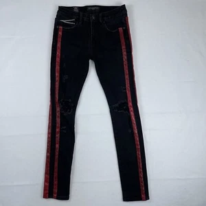 Pantalones de mezclilla para hombre Cult of Individuality talla 30x32* Punk súper delgada piel de serpiente rasgada - Imagen 1 de 18