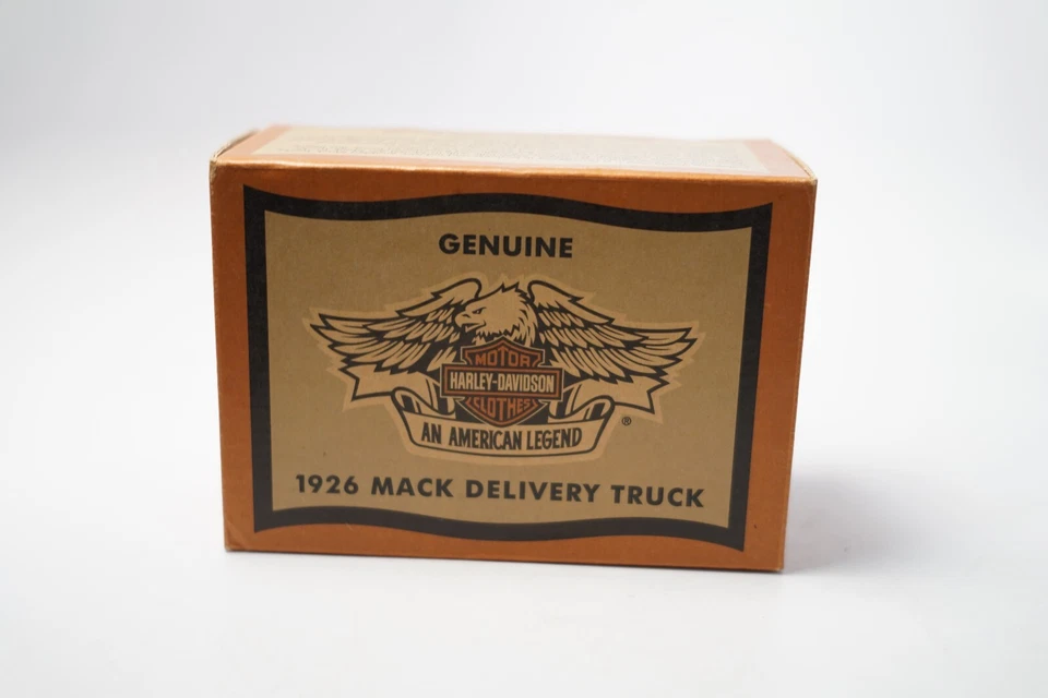 Camión de reparto genuino Harley-Davidson 1926 Mack 1:43 Bull Dog fundido a presión con caja de hojalata Foto 1 de 4