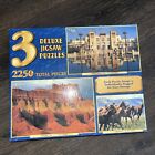 3 Deluxe Jigsaw Puzzles 2250 Piece Pabellon Mudejar The Castle Utah Wild Horses