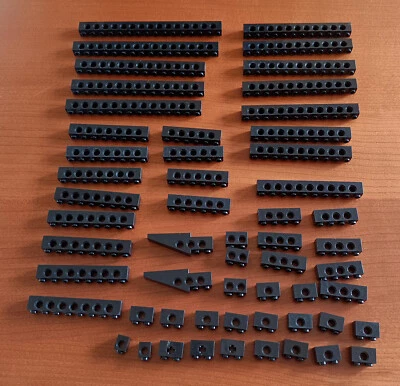 Lotto 03 Lego Technic Classici Vintage Nero 1 x 16 14 12 10 8 6 4 2 1 Vari - Immagine 1 di 2