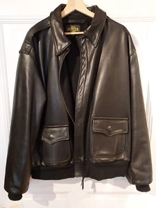 Aero Leather Type A-2 Flight Jacket 45-1410P Pferdeleder Schwarz Gr. 50 - Picture 1 of 14