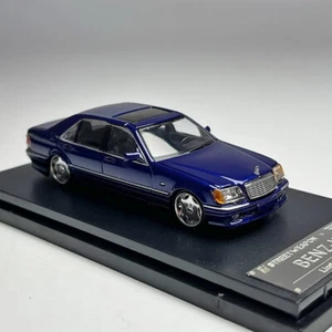 Street Weapon 1/64 Scale Mercedes-Benz S600 W140 1991 Blue Diecast Car - Picture 1 of 6
