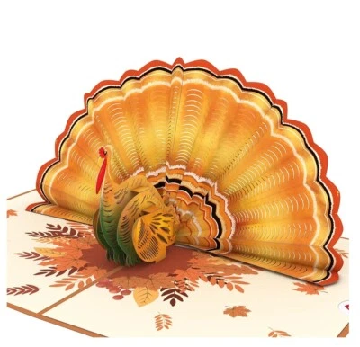 Lovepop Give Thanks Turkey Pop Up 3-D Thanksgiving Card - Image 1 of 4