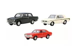 JUEGO DE 3 PIEZAS AUTOMÓVIL OXFORD FORD CORTINA ESCALA 1-76 76SET84 - Imagen 1 de 1