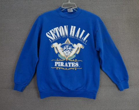 *VINTAGE* 90s Seton Hall University Signal sweatshirt XL Cover