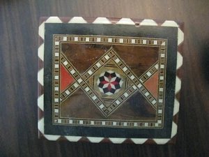 V Molero Geometrisches Muster Vintage Holz Holz Intarsien Schatulle Spanien - Bild 1 von 7