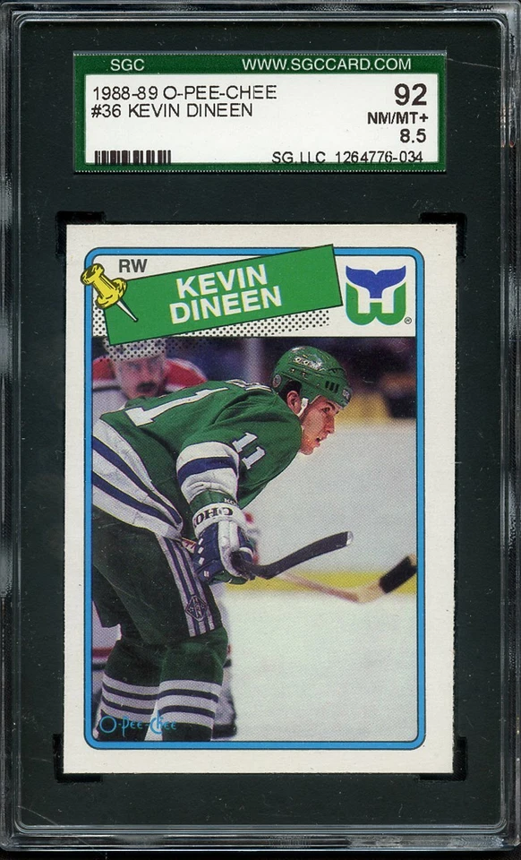 1988-89 O-PEE-CHEE 36 KEVIN DINEEN SGC NM/MT+ 92 / 8.5  - Image 1 of 1