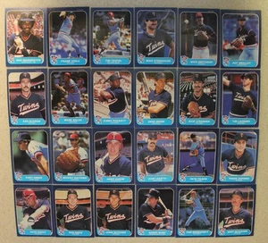 1986 Fleer Minnesota Twins Team Set - Kirby Puckett 2nd yr, Frank Viola + - Picture 1 of 1