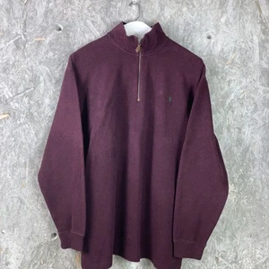 Pullover Polo Ralph Lauren Talla 2XLT Berenjena Merlot Vino 100% Algodón 1/4 Cremallera - Imagen 1 de 8